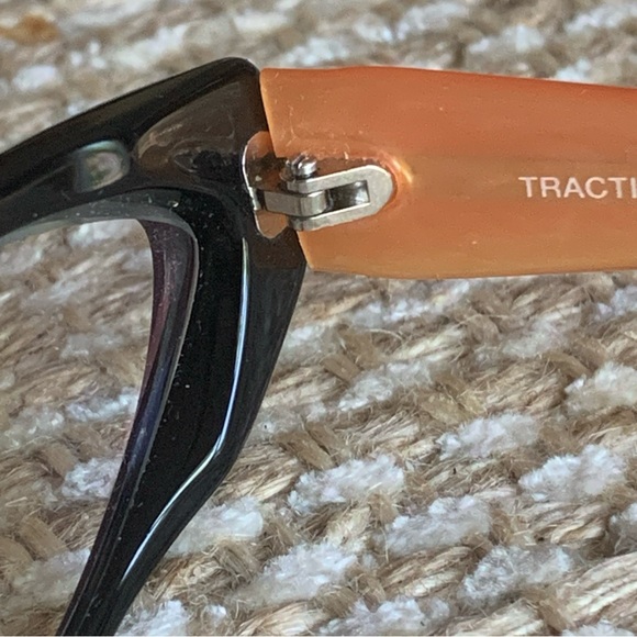 Traction Productions Messine Noirany Black Orange 52mm 18 Glasses Frames RX-able - Picture 10 of 11